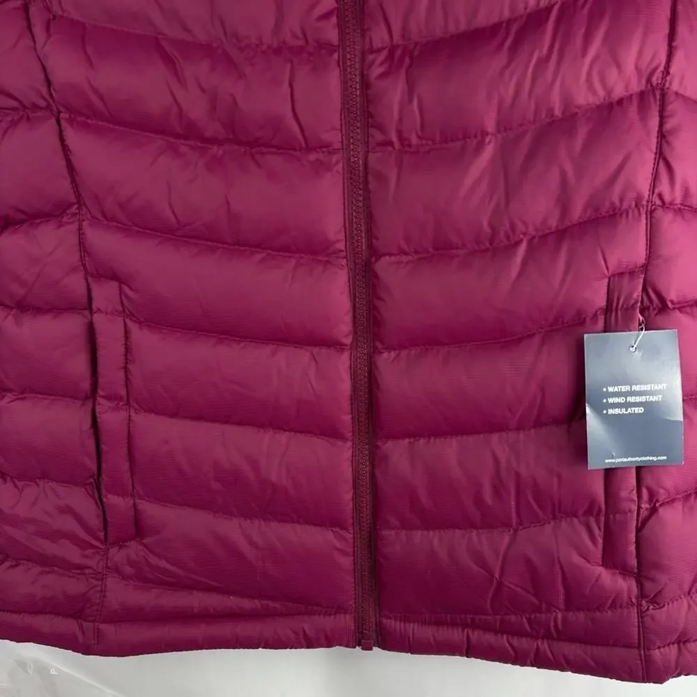 NWT Port Authority Plum Color Puff Vest, Small - Picture 6 of 11